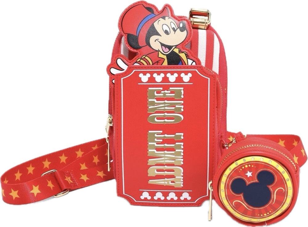 Loungefly Disney Mickey Mouse Circus Ticket Belt Bag with Coin Purse NWT